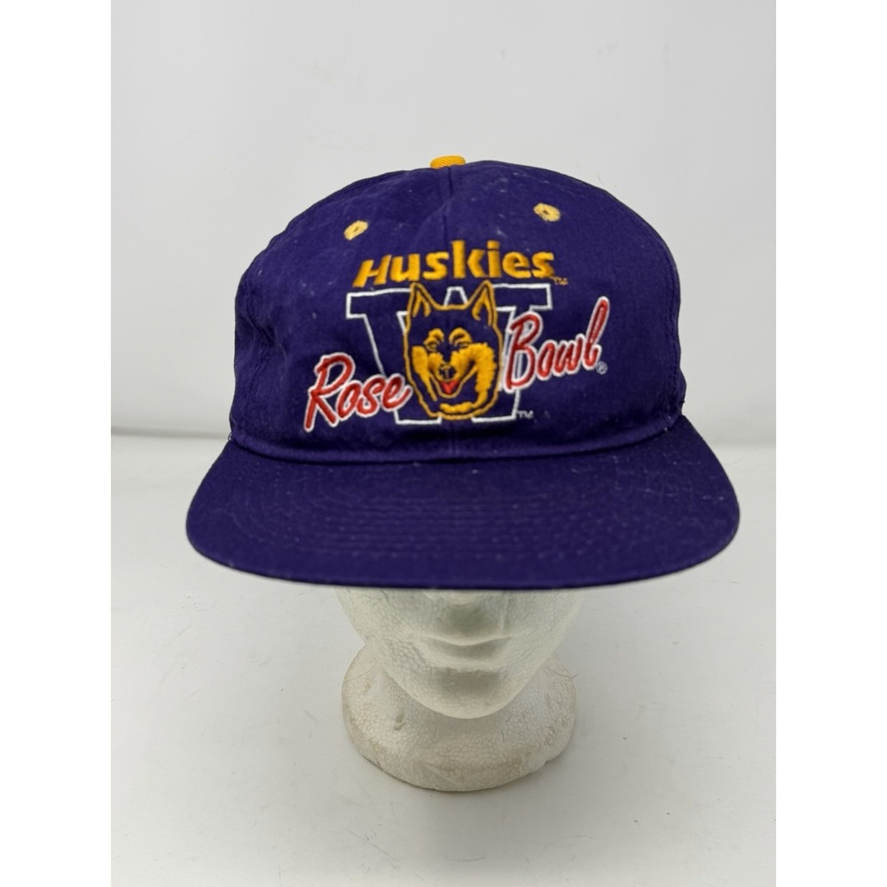 Vintage University of Washington Huskies Rose Bowl Snapback‎ Hat #1 Apparel USA